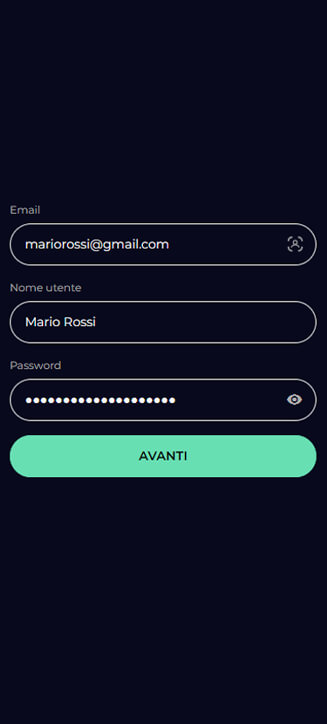 Processo di registrazione di YoyoSpins su smartphone